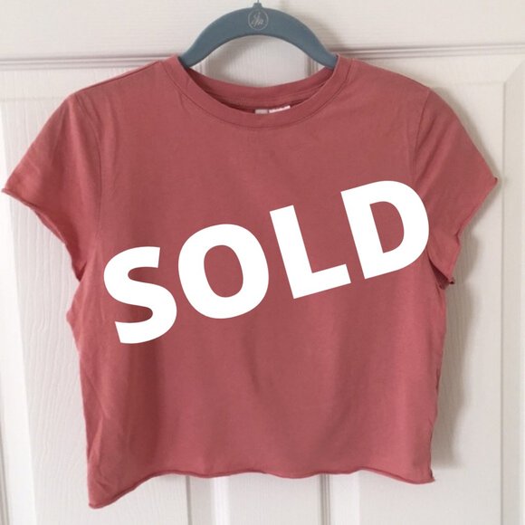 Divided Tops - 🎀 Pink Blush Crop T-shirt top 🎀